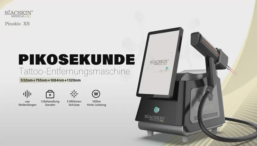 SIACSKIN PICOLLO PICOSECOND Nd:YAG LASER zur effektiven Tattoo-Entfernung, CARBON PEELING