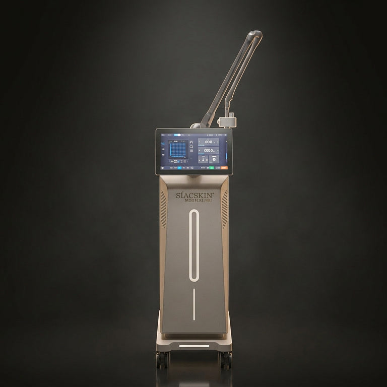 SIACSKIN PICOLO L Q-Switch Nd:YAG Laser im dunklen Studio