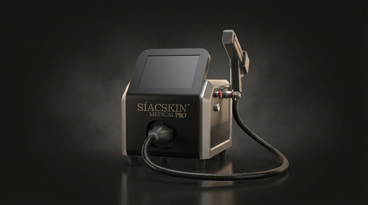 SIACSKIN PICOLO S Q-Switch Nd:YAG Laser im dunklen Studio