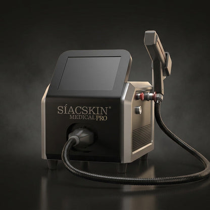 SIACSKIN PICOLO S Q-Switch Nd:YAG Laser im dunklen Studio